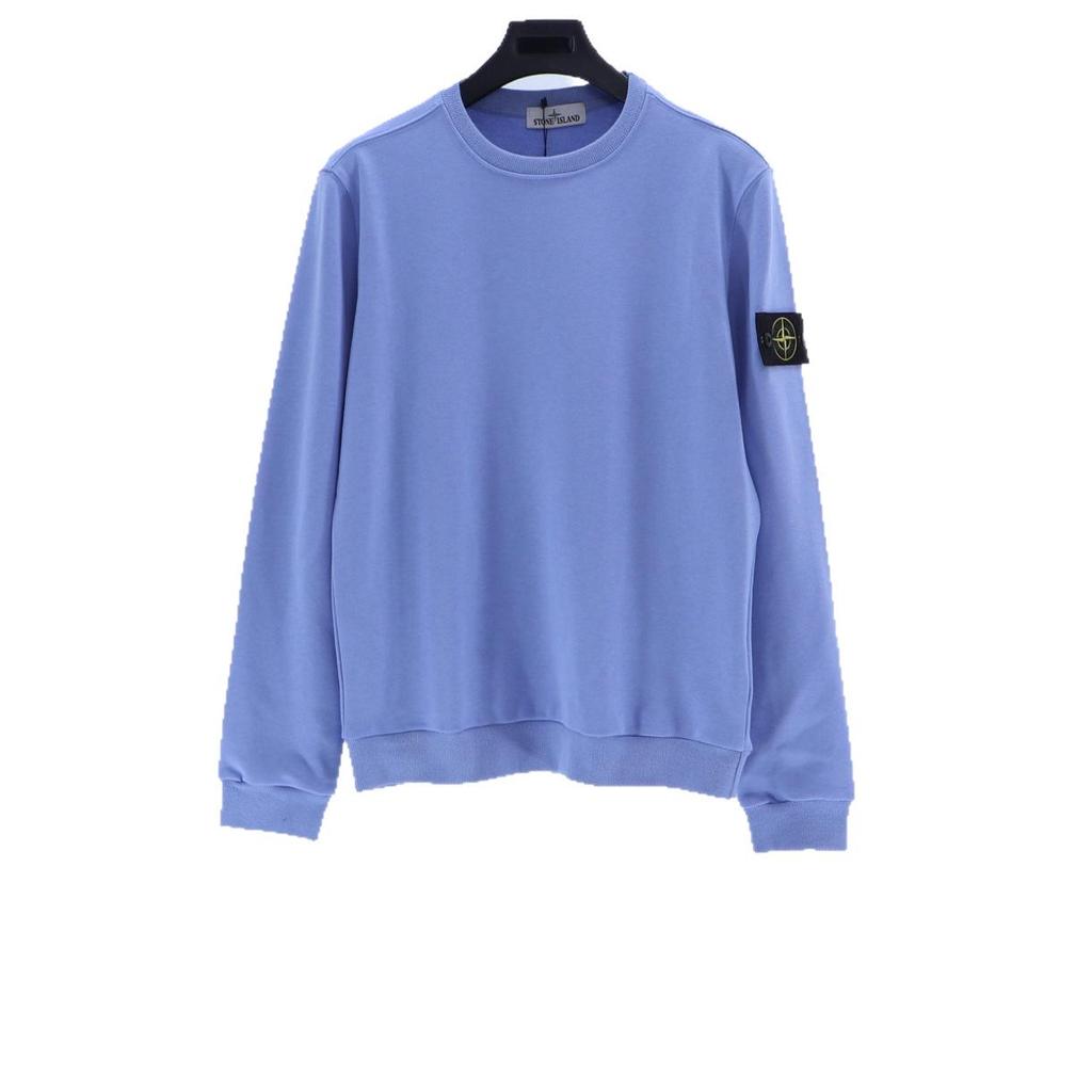 IslandStone Unisex Round Neck Fleece-Lined Hoodie: Solid Color, Long Sleeve, Autumn/Winter Pullover