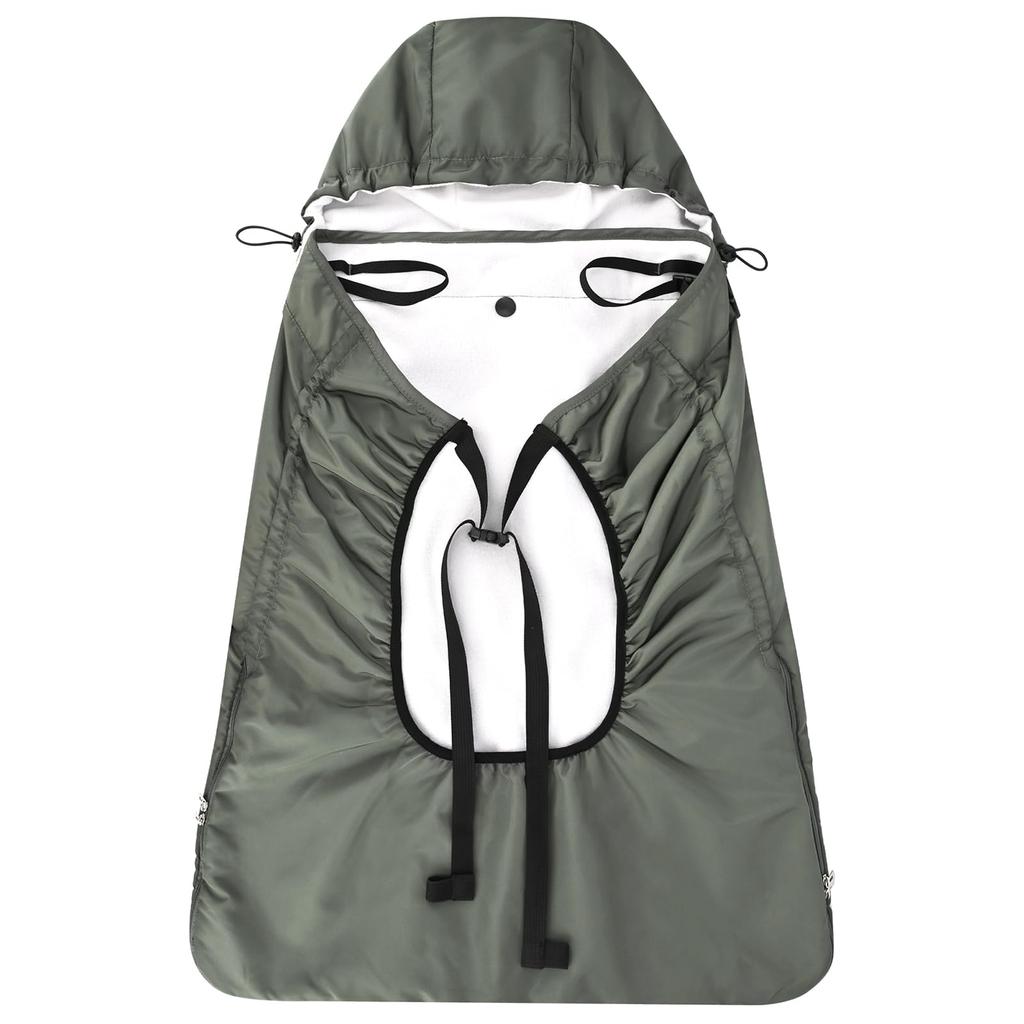 Чехол-кенгуру Bebamour для новорожденных и холодной погоды, идеально подходит для прогулок и детских праздников, капюшон, легкий, водоотталкивающий, защита, (Серый)