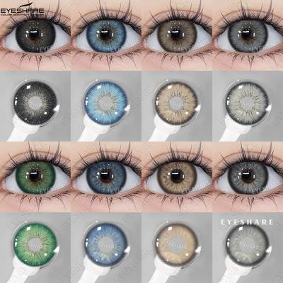 Новые цветные контактные линзы 2 шт. Черные линзы для очков Фиолетовые серые модные контактные линзы Синие линзы Коричневые натуральные линзы для очков