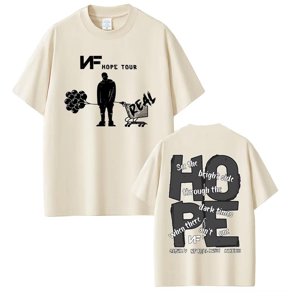Футболка Rapper NF HOPE Real Tour для мужчин и женщин, модная, хип-хоп, поп-музыка, с коротким рукавом, мужская, повседневная, из чистого хлопка, винтажные футболки