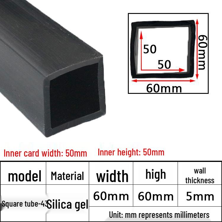 High-Temperature Resistant Silicone Square Tubing: Durable, Customizable, Aging-Resistant Rubber Sheath and Hollow Sealing Strip.