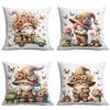 New Watercolor Spring Garden Elf Pillowcase Home Sofa Cushion Pillowcase