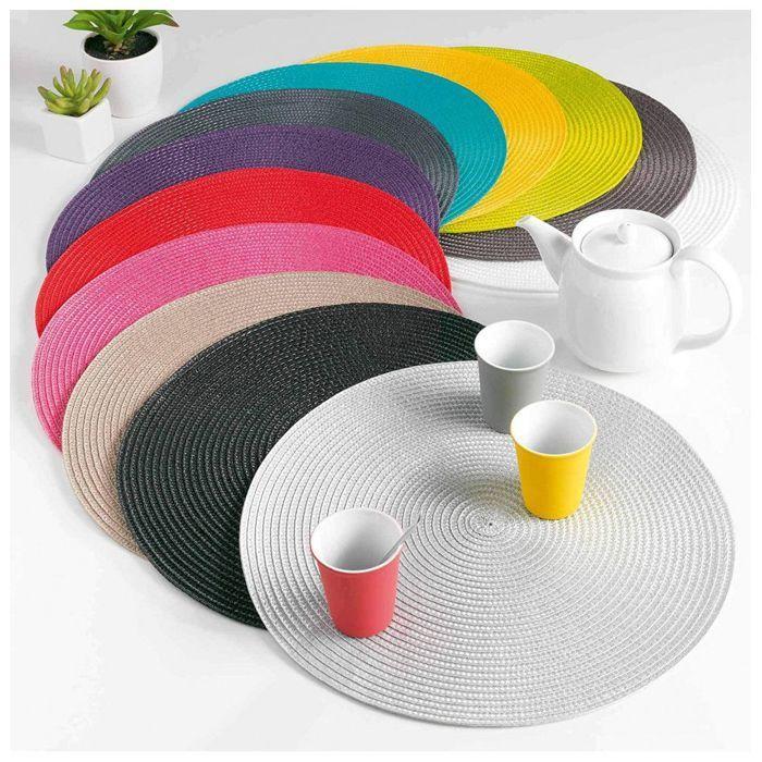 Set de table - DECORLINE - Zebulon - 35 cm - Gris - Polypropylène