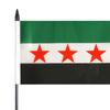 10/20Pcs Syrian Stick Flag Fade-Resistant Double-Sided Print Handheld Small Flag with Sticks Mini Syrian Banner Decoration