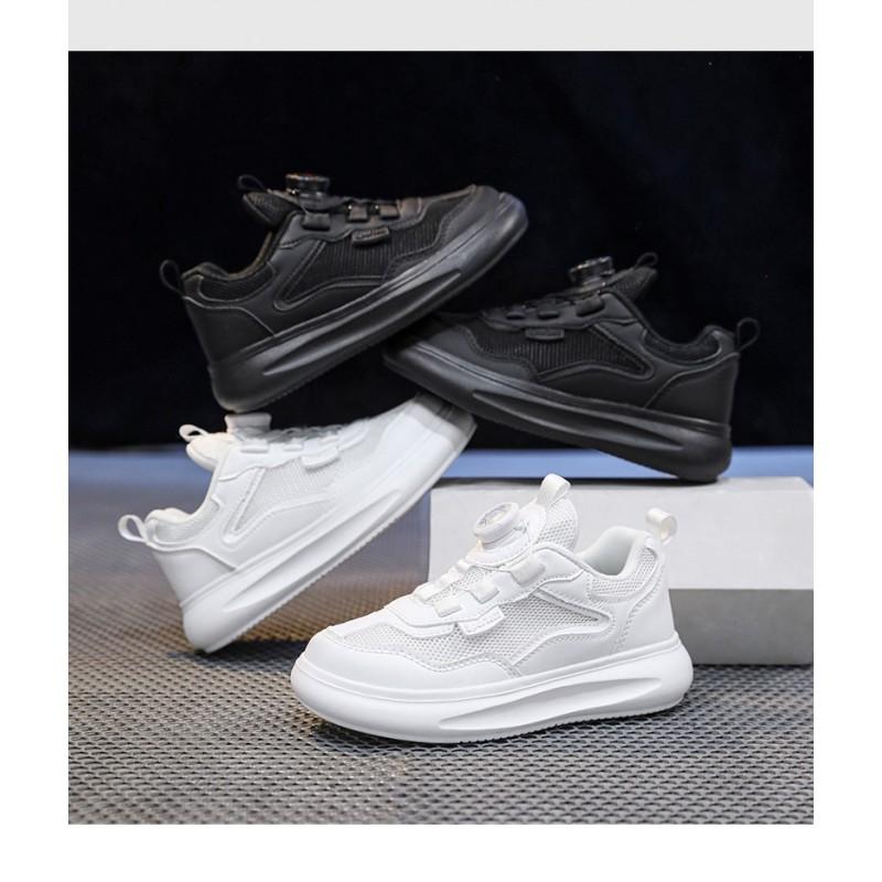 Kids Casual Sneakers With Rotating Snap Closure Lightweight School Shoes Boys Girls Fall