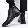 Мужские ботинки челси на шнуровке, модные ботильоны, мужские высокие ботинки-броги, модные ботинки из натуральной кожи, мужская деловая обувь