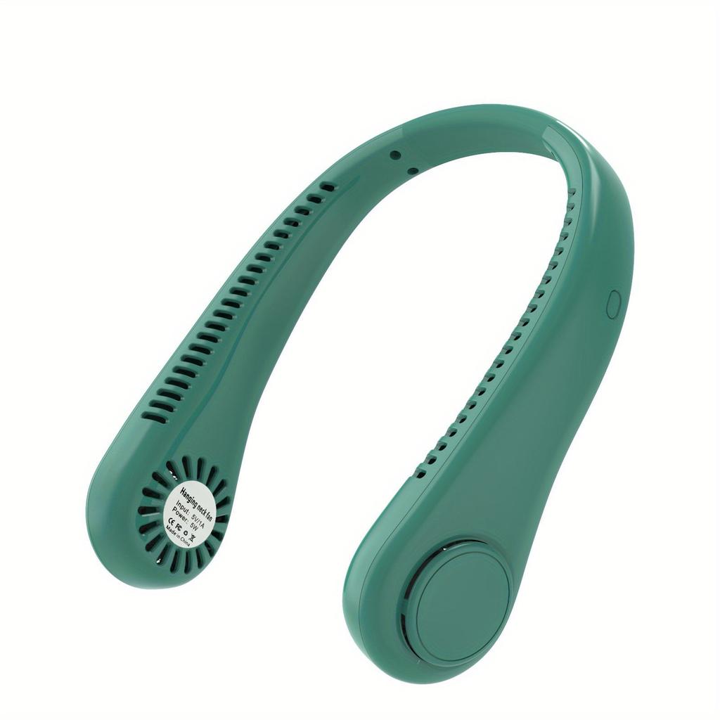 Перезаряжаемый портативный шейный вентилятор, 1 шт., безлопастной персональный вентилятор для занятий спортом на открытом воздухе, решение для охлаждения без помощи рук