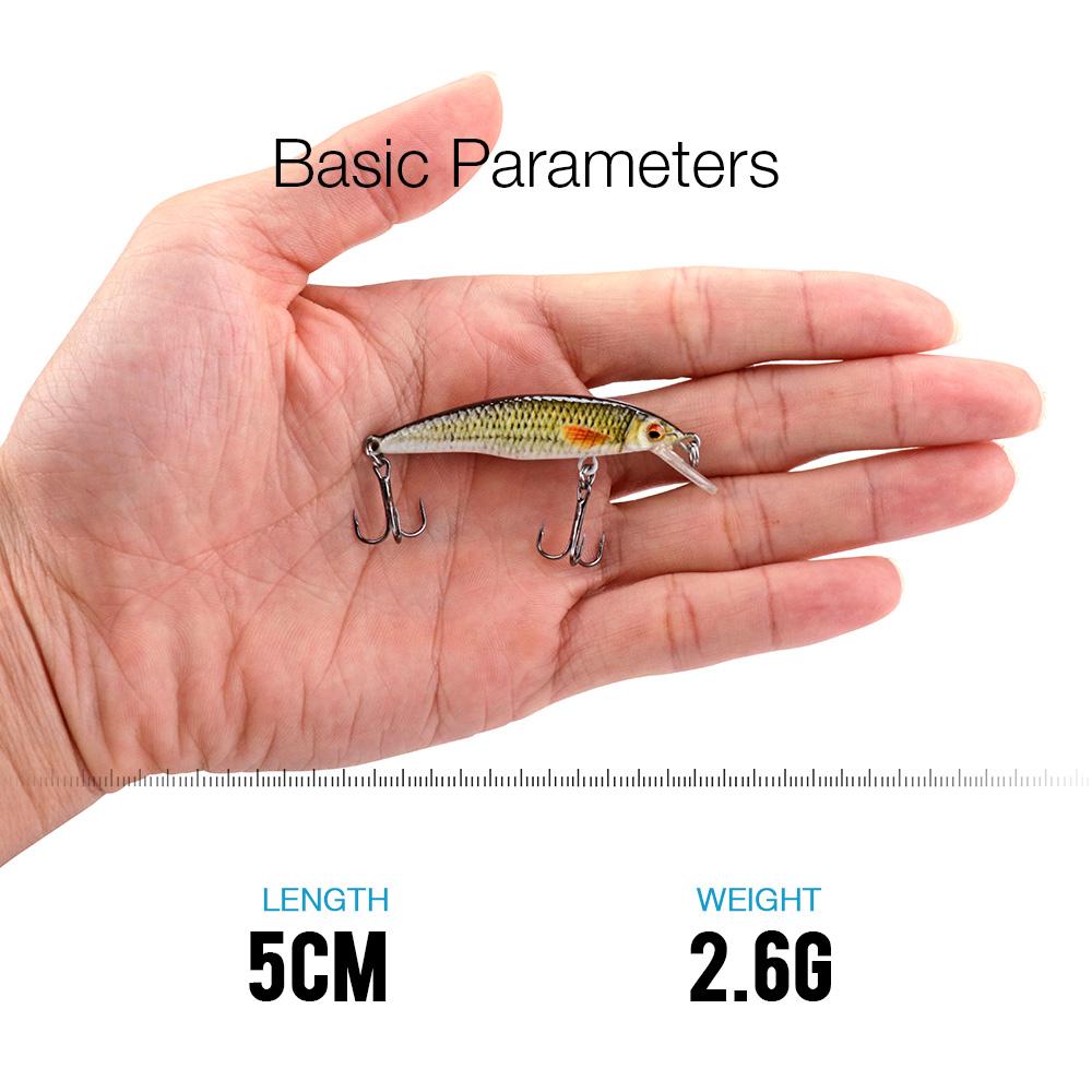 5см/7см/9см Черные Минноу Воблеры Для Щуки Форели Приманка Искусственная Приманка Твердые Плавающие Мини Крэнкбейты Рыболовные Приманки