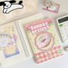 Girl Heart Horizontal Line A5 Notebook 2PCS Retro Coil Student Classroom INS Style