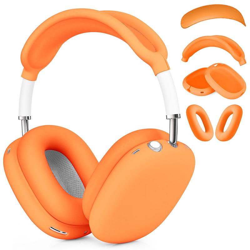 Силиконовый защитный чехол однотонный для AirPods Max - Мягкий чехол-оболочка для накладных наушников