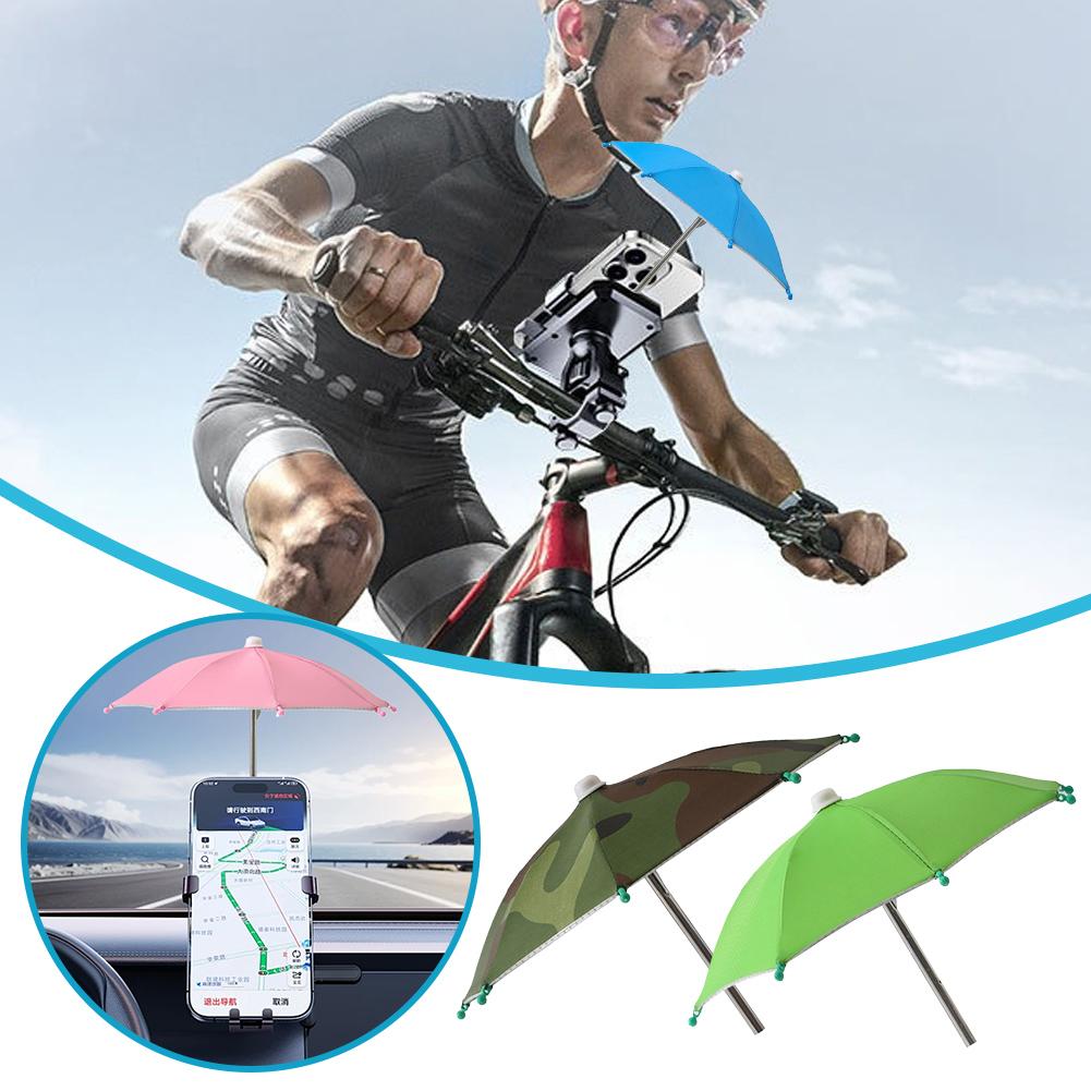 Portable Mini Umbrella Phone Stand, Universal Phone Umbrella for Outdoor Rain & Sun Waterproof Sun Shade Holder for Smartphones