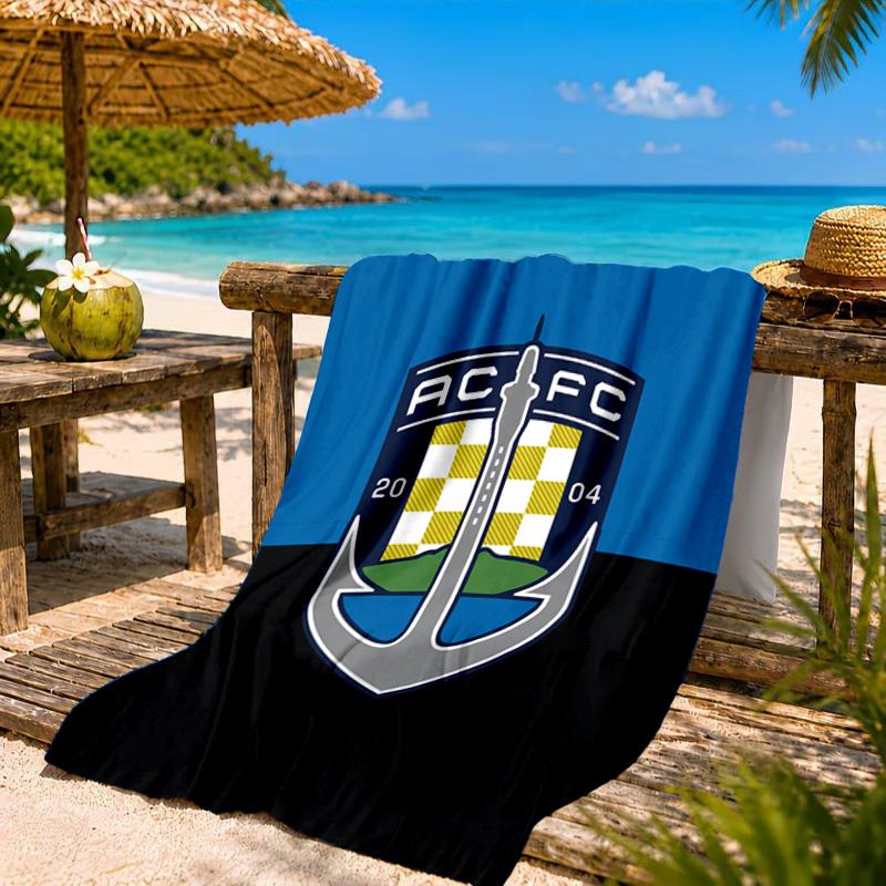 Auck-land Football Club Printed Microfiber Beach Towel, Soft And Absorbent, Quick-Dry, Ideal for Summer Travel, Beach Essential, Swimming Pool