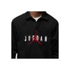 Jordan SS23 Logo Embroidered Rugby Long Sleeve Polo Shirt Men Tops Black DV7655-010