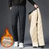 Men Plush Thick Fleece Sweatpant Winter Sweatwear Lambswool Thermal Trousers Casual Pants Waterproof Windproof Warm Pants