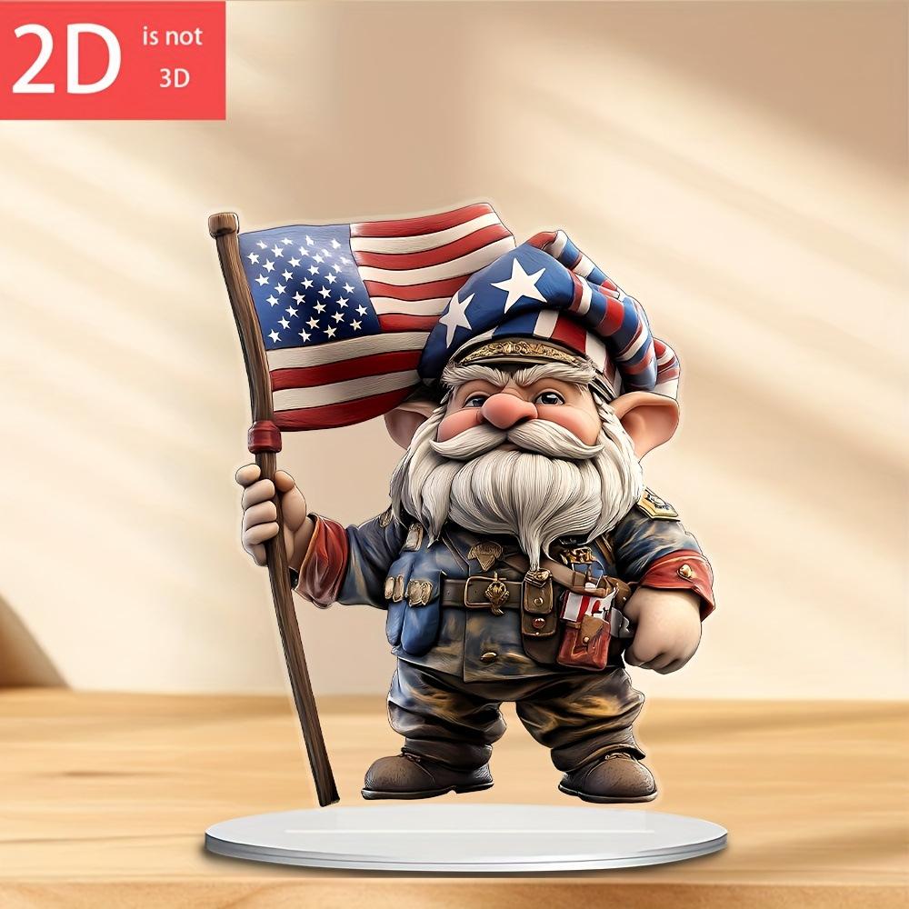 Independence Day Ornament,American Flag,2D Flat,Acrylic Decoration,Home Living Room,Entryway Crafts,Creative Ornament