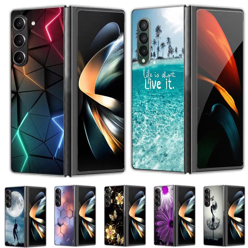 Чехол для Samsung Galaxy Z Fold 6 Чехол Ударопрочный Жесткий Пластик ПК Чехлы для Samsung Z Fold6 Fold 6 5G Fundas Милый Расписной Бампер