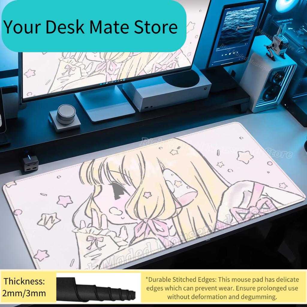 Cute Kawaii Anime Character Large Gaming Mouse Pad Waterproof Non-slip