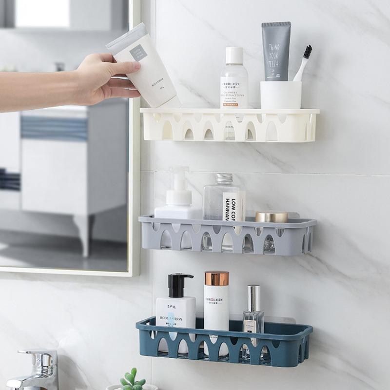 Bathroom and Kitchen Storage RackNon-perforated Wall-mounted Storage Rack Wall Storage RackMoisture-proof Storage Rack