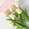 5Pcs Artificial Tulip Flowers Pink White Tulips Fake Flowers Bouquet Wedding Garden Decoration Home Vase Decor Plants Mother's Day Gift