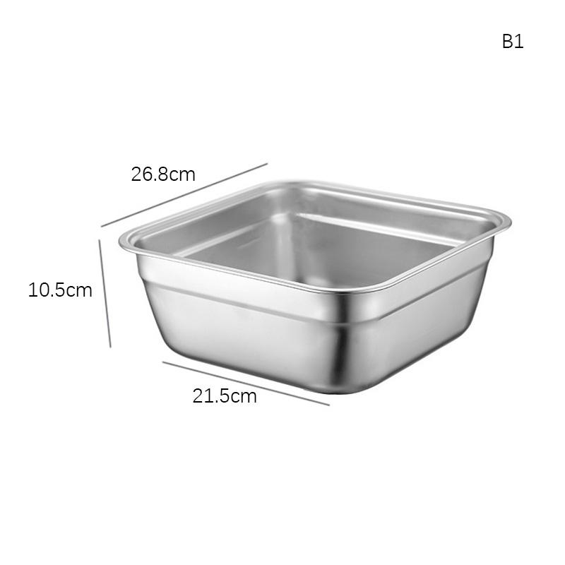 Корзина для слива овощей из нержавеющей стали, органайзер для хранения фруктов, квадратная миска для еды, поднос, кухонные принадлежности