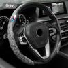 BBJX7 2Pcs Car Non-Slip Steering Wheel Cover Protection For BMW 50th M Sport M3 M4 M5 E36 E39 E46 E60 E90 F15 F20 G30 X1 X3 X5 X7 Logo