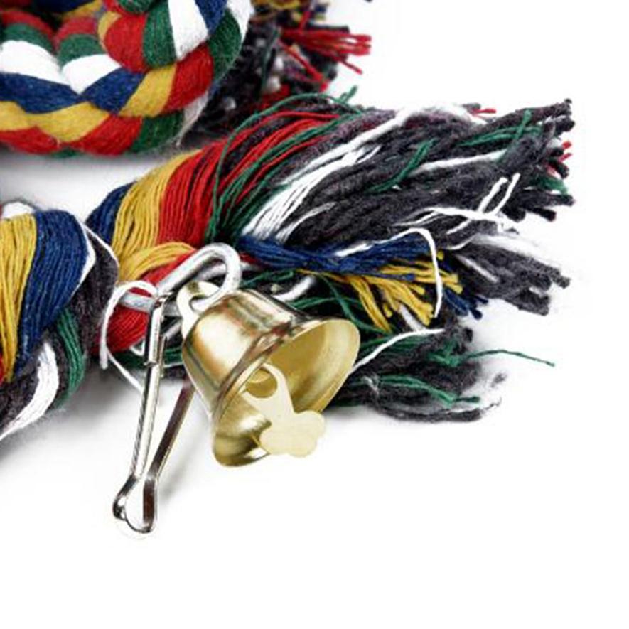 Parrot Chewing Toy Training Swing Chewing Rotating Climbing Rope Pet Supplies Thickened Color Cotton Rope Toy