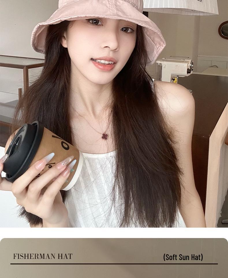 Wrinkled Drawstring Bucket Hat: 2025 Summer Style, Lightweight, Cool Fabric, Easy To Carry, Sunshade & Sunscreen.