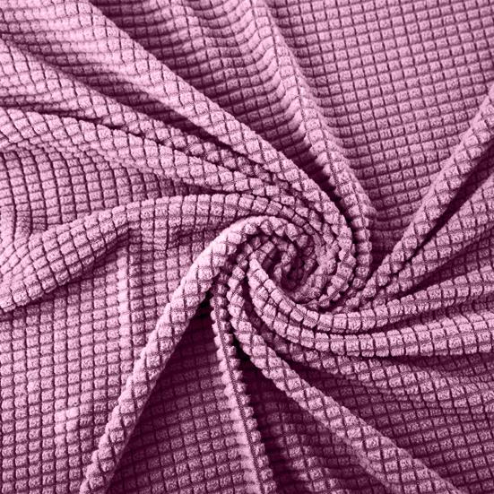 Curved Back Elastic Chair Cover Wear Resistant Non-Fading Solid Color Chair Slipcover