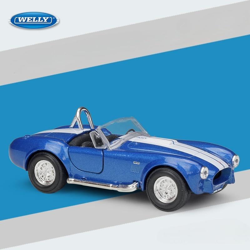 Масштаб 1/36 1965 Shelby Cobra 427 S-C Симуляция Модель автомобиля из сплава Машинка-инерционка Игрушка Детский Подарок Мальчику Миниатюрная Машинка