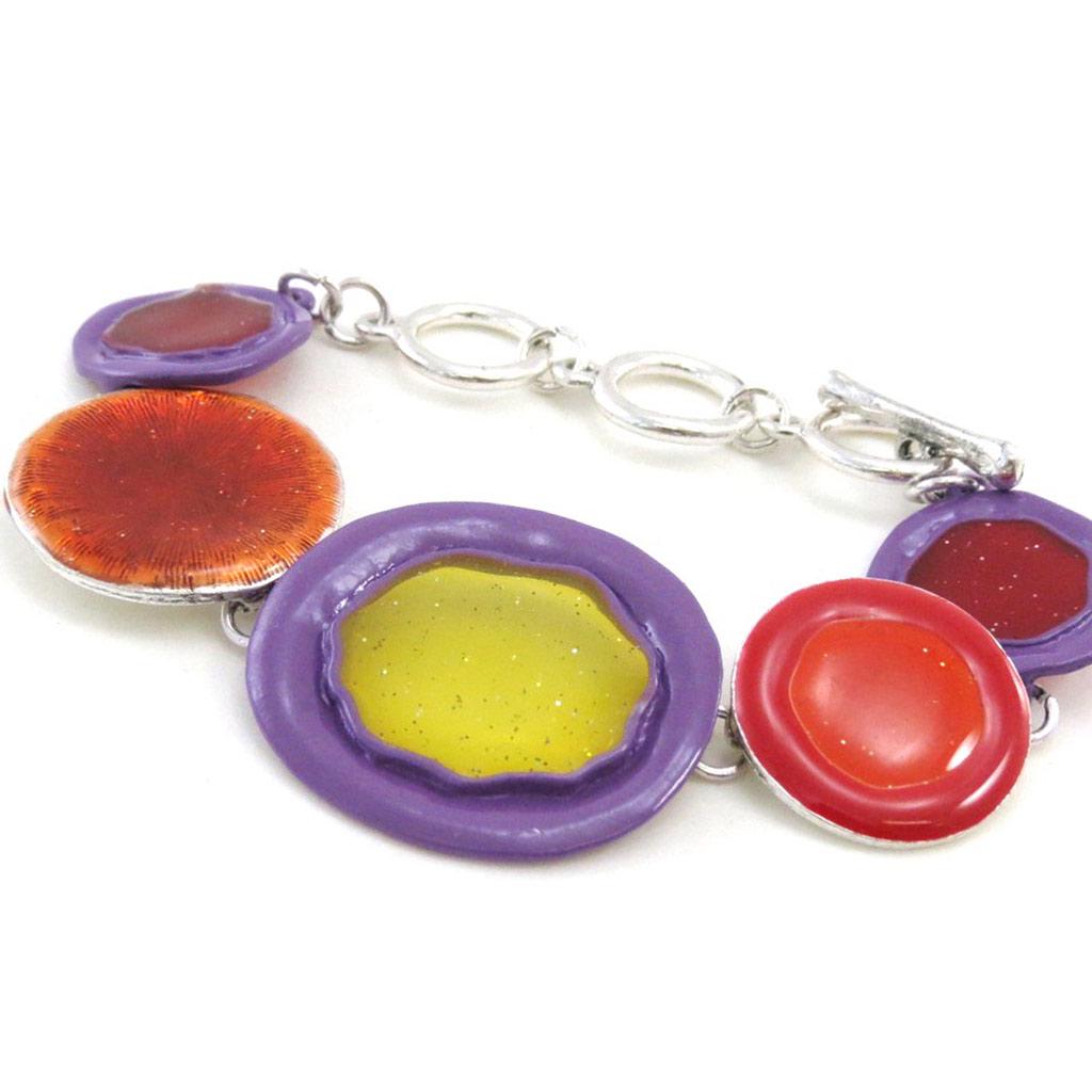 NOA [I9943] - Дизайнерский браслет «Бора-Бора» фиолетово-красный