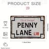 Винтажная металлическая табличка Винтажная жестяная табличка Penny Lane Классическое настенное искусство для дома Бара Кафе или Гаража Декор Легко повесить