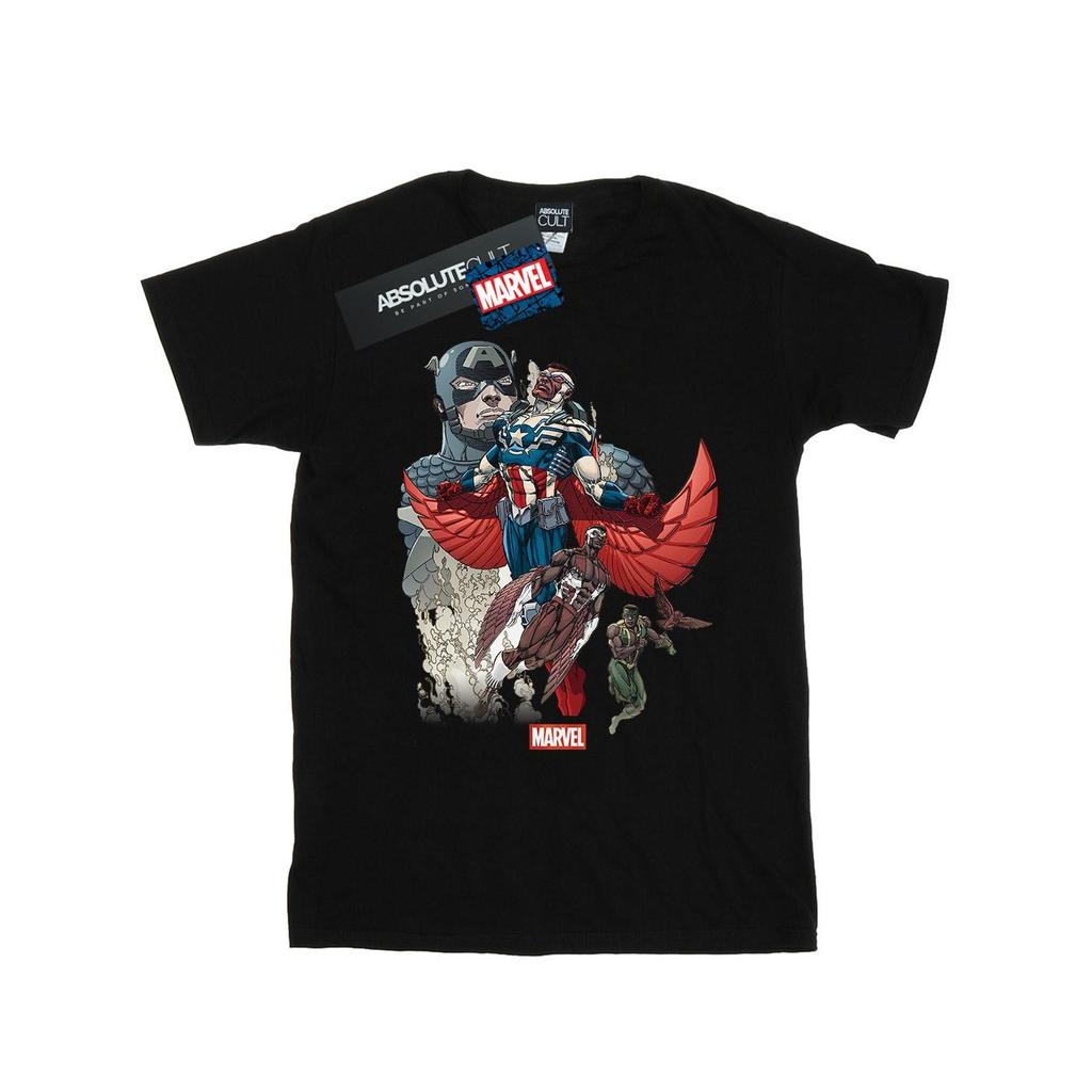 Marvel Mens Captain America Falcon Evolution T-Shirt