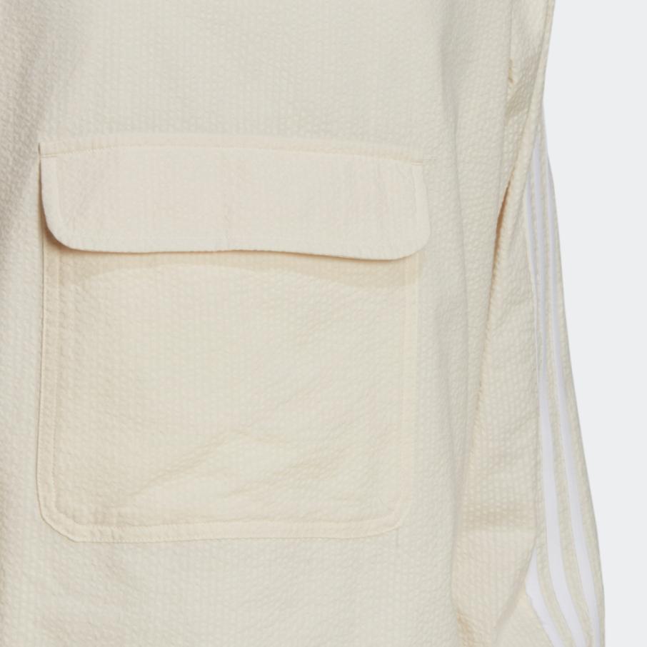 adidas Оригинальная куртка с капюшоном и карманом-кенгуру из поплина Hz Tt Brand Logo Print Женская куртка Off-White HL9311