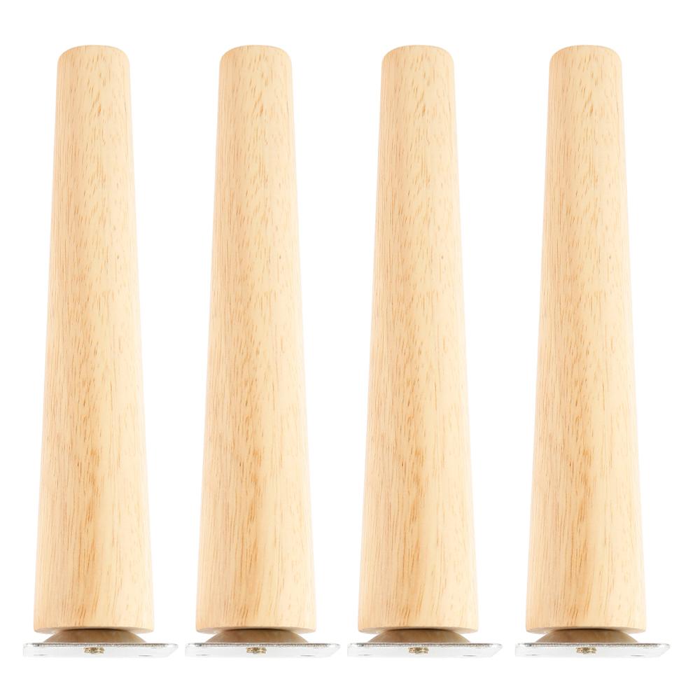 4Pcs Furniture Legs Wooden Solid Furniture Feet Oblique Straight Non-slip Table Chair Feet Replacement Feet Floor Protector Home
