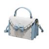 2WAY Shoulder Pochette Bag with Elegant Small Crossbody Lolita PU Blue [JIANGBOMEI] Bag, Handbag, Ribbon, Bag, Student, Cosplay, Leather, Popular,