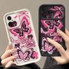 Cool Girl Butterfly Painting Case For iPhone 17 Pro Max Silicone Bumper Cover Fundas For iPhone 16 Pro Max 15 14 13 12 11 Air 16E