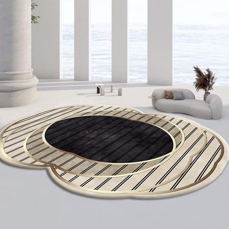 Modern Simple Special Shaped Large Area Living Room Carpet Irregular Plush Soft Bedroom Carpets Light Luxury Home Rug