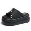 Fashion High Platform Sandals Women Diamond Setting Thick Sole Slippers Woman Chunky Shoes Summer Casual Beach Slides Zapatos Mujer 8CM