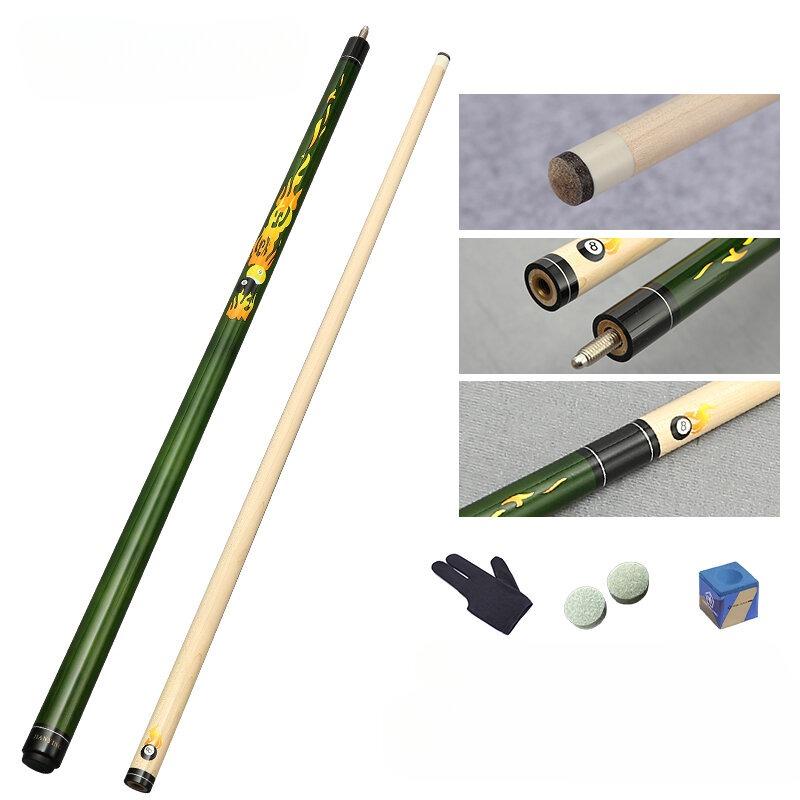 Кий для бильярда 12,7 мм, разрезной на 1/2, кий для 8 и 9 шаров, кленовый профессиональный прямой кий для пула с чехлом и бесплатными принадлежностями