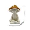 Cute Meditation Yoga Mushroom Desktop Ornaments Resin Craft Decors Home Living Room Decorations Garden Courtyard Creative Orname