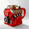 Ретро Двигатели V8 Кружка из нержавеющей стали с ручкой Изоляция Автомобильная кружка Подарки для мужчин и мальчиков