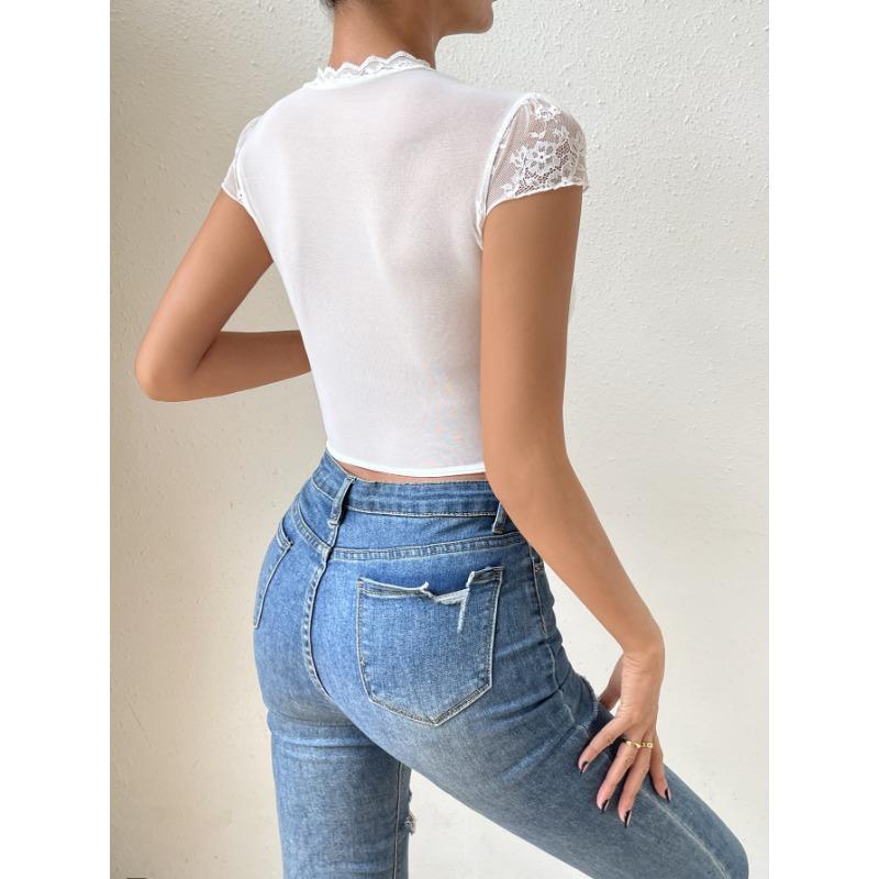 Топ с круглым вырезом, пэчворк из цветочного кружева, сексуальный, на стальных косточках, с рыбьими косточками, облегающий, короткий женский корсетный топ с открытым пупком