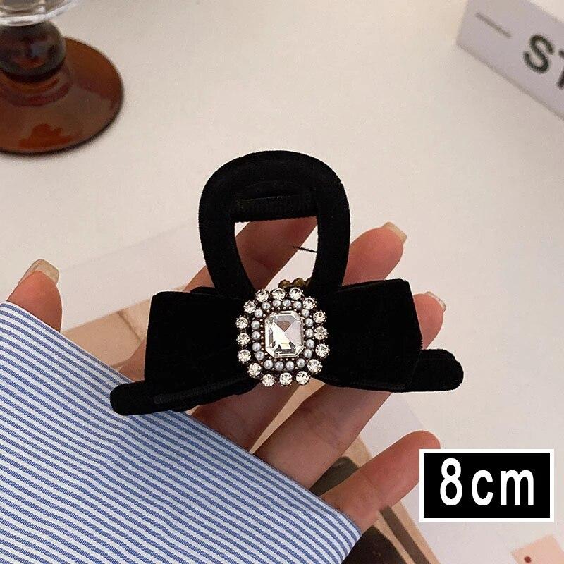 Ретро флокирующая заколка для волос со звездой, женские винтажные большие пластинчатые заколки для волос, заколки в виде акулы, головной убор для женщин, аксессуары для волос