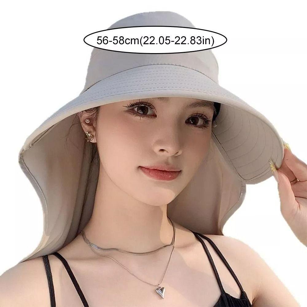 Breathable Sun Hat Neck Protection Beach Cap Fashion Shawl Sunscreen Hat Outdoor