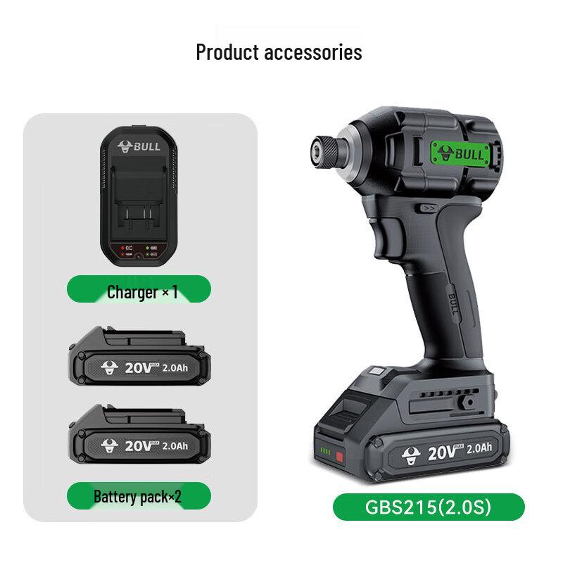 BULL Cordless Brushless Impact Driver CN plug (adapter included)