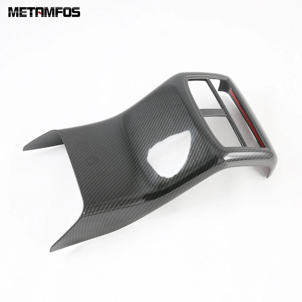 Armrest Box Rear Air Condition Vent Outlet Trim For Mazda CX-8 CX8 2018- 2024 Carbon Fiber Interior Accessories Car Styling