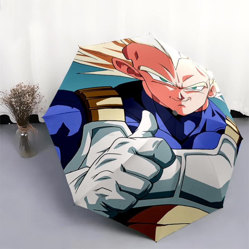 Узор Веджета из Dragon Ball, автоматический складной зонт, портативная и складная конструкция, 8 спиц, рождественский или день рождения подарок.