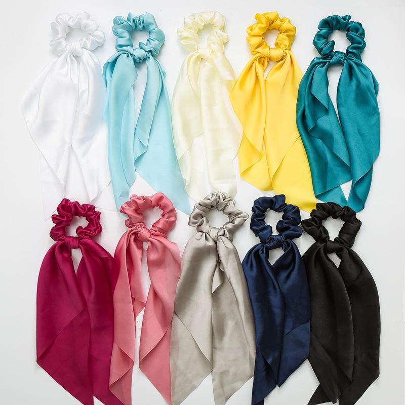 Chiffon Printing Flower Bandana Hair Scarf Headband for Women Vintage Long Ribbon Scrunchie Beach Bandanas Hair Accessories