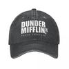 Классические бейсболки с логотипом Dunder Mifflin для мужчин и женщин, потертые джинсовые кепки с защитой от солнца, регулируемые головные уборы для офисных путешествий