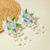 Temperament Flower Earrings Beads Tassel Drop Earrings Summer Women Jewelry  Daily